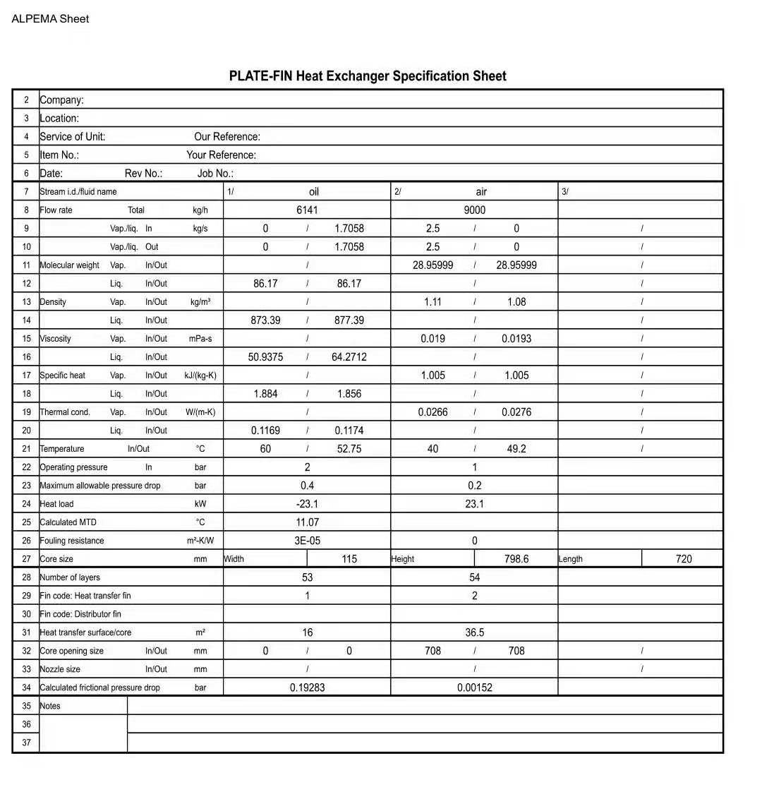 液壓系統(tǒng)散熱器計(jì)算說(shuō)明書(shū)